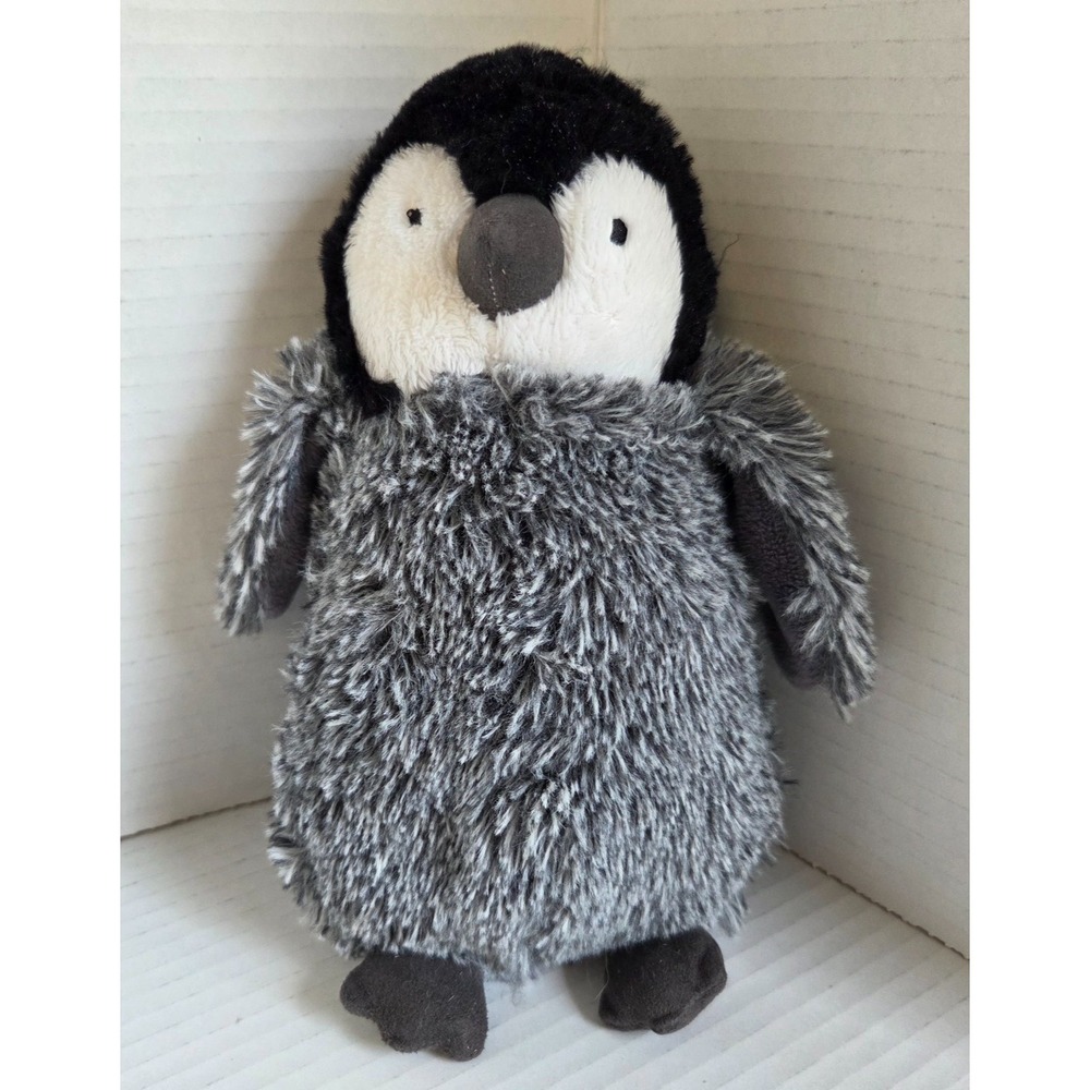 2015‎ Carter's Penguin Chick Black Gray Plush Baby Lovey Stuffed Animal 8 inch